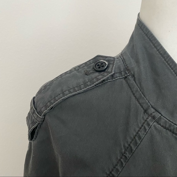 Free People Gray Utility/ Trench/ Military Coat - Picture 4 of 13